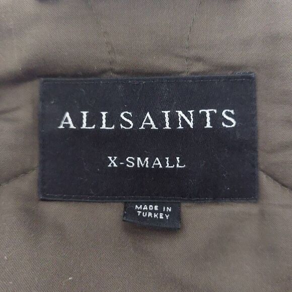 All Saints Hayes Quilted Jacket - Size XS Olive Green - Picture 14 of 15